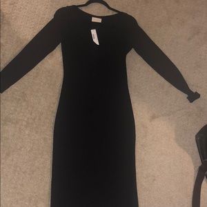 Black Jcrew Collection Ribbed Sweater Dress NWT